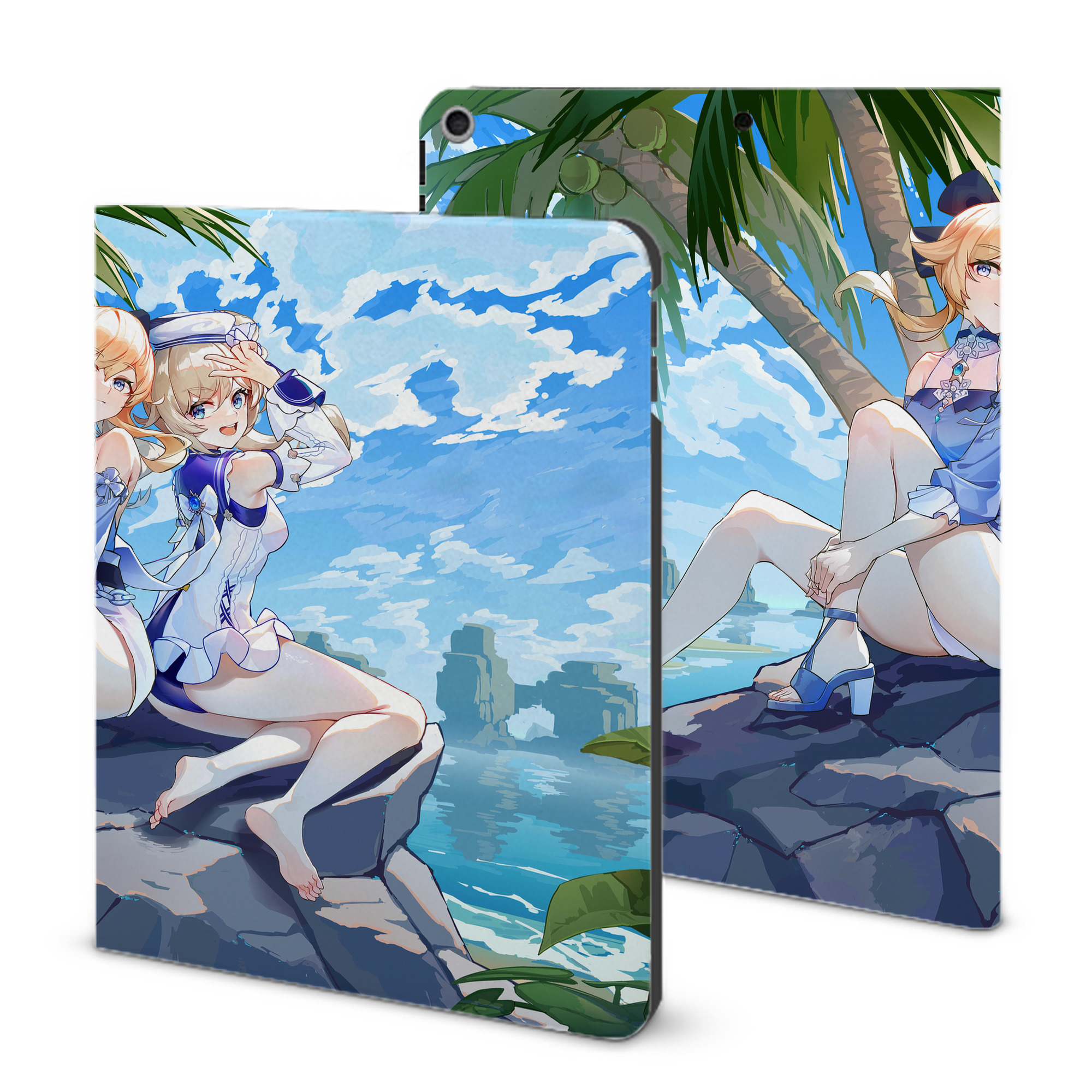 げんし神 genshin IPad ケース ブック型 PUレザー TPU 耐衝撃 軽量 薄型 ペン収納なし 全面保護 IPad 各モデル対応